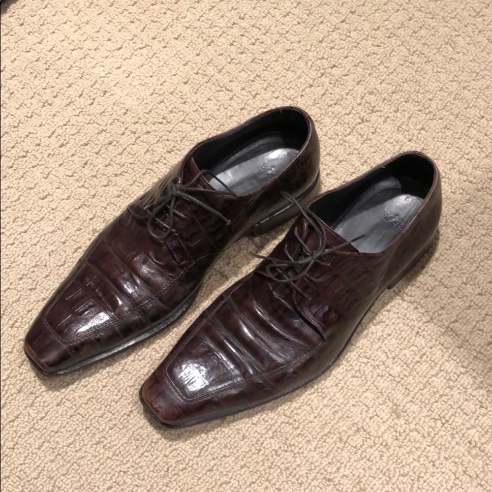 Boss Hugo boss alligator skin embossed shoes IT 8